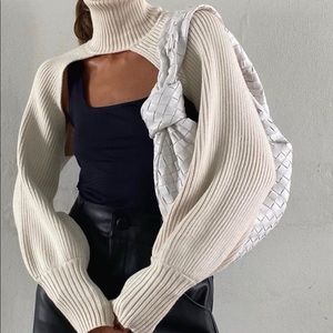 ZARA turtleneck sleeve scarf sweater/top arm warmer 5536/146